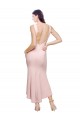 Purchase Midi Length Sleeveless High Neck Sheath Stretch Crepe Evening Dress Canada