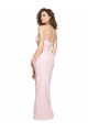 Purchase Long Sleeveless Strapless Sheath Stretch Crepe Pink Evening Dress Canada