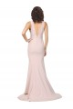 Purchase Sweep Train Sleeveless V-Neck Sheath Stretch Crepe Sexy Evening Dress Canada