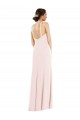 Purchase Long Sleeveless Halter Neck Trumpet Stretch Crepe Low Back Evening Dress Canada