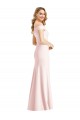 Purchase Long Sleeveless Off the Shoulder Trumpet Stretch Crepe Sexy Evening Dress Canada