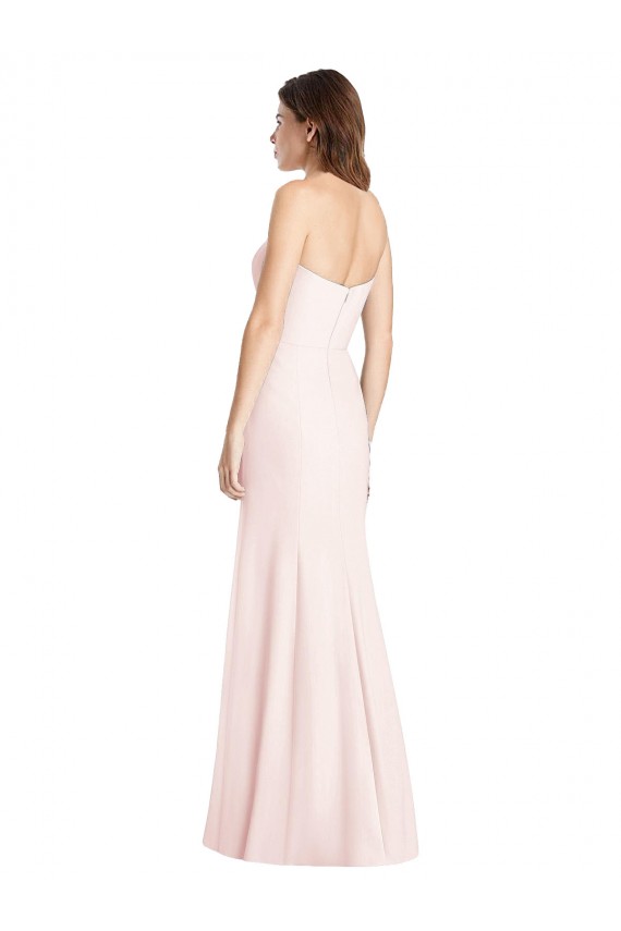 Purchase Long Sleeveless Sweetheart Trumpet Stretch Crepe Semi Formal Evening Dress Canada