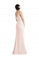 Purchase Long Sleeveless V-Neck Trumpet Stretch Crepe Evening Dress Canada