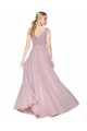 Purchase Long Sleeveless V-Neck A-Line Soft Chiffon Primrose Evening Dress Canada
