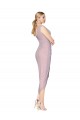 Purchase Cocktail Length Sleeveless V-Neck Mermaid Soft Chiffon Primrose Evening Dress Canada