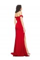 Purchase Long Sleeveless Off the Shoulder A-Line Silky Satin Evening Dress Canada