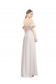 Purchase Long Sleeveless Off the Shoulder A-Line Stretch Crepe Evening Dress Canada
