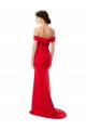 Purchase Long Sleeveless Off the Shoulder A-Line Stretch Crepe Evening Maxi Dress Canada