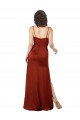 Purchase Long Sleeveless Spaghetti Straps A-Line Silky Satin Low Back Evening Dress Canada