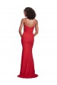 Purchase Long Sleeveless Spaghetti Straps Mermaid Red Stretch Crepe Evening Dress Canada