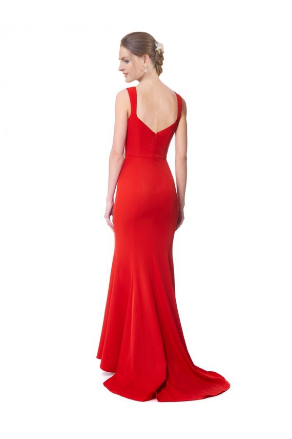 Purchase Long Sleeveless Sweetheart Mermaid Stretch Crepe Maxi Evening Dress Canada