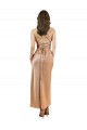 Purchase Midi Length Sleeveless Cowl Neck Sheath Silky Satin Evening Dress Canada