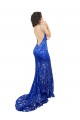 Purchase Long Sleeveless High Neck Mermaid Lace Semi Formal Evening Dress Canada