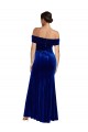 Purchase Long Sleeveless Off the Shoulder Mermaid Stretch Velvet Evening Dress Canada