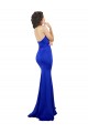 Purchase Long Sleeveless Sweetheart Mermaid Stretch Crepe Royal Blue Sexy Evening Dress Canada