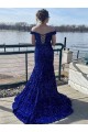 Purchase Sweep Train Sleeveless Off the Shoulder Sheath Velvet Sequin Evening Dress Canada