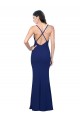 Purchase Long Sleeveless V-Neck Sheath Stretch Crepe Evening Dress Canada