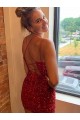 Purchase Short Sleeveless V-Neck Velvet Sequin Short Homecoming Evening Dress Canada