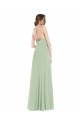 Purchase Long Sleeveless Scoop Neck A-Line Soft Chiffon Maxi Evening Dress Canada