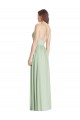 Purchase Long Sleeveless Spaghetti Straps A-Line Soft Chiffon Sage Maxi Evening Dress Canada