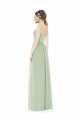 Purchase Long Sleeveless Sweetheart A-Line Soft Chiffon Sage Maxi Evening Dress Canada