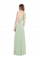 Purchase Long Cold Shoulder Spaghetti Straps Trumpet Soft Chiffon Maxi Evening Dress Canada