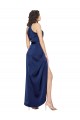 Purchase Long Sleeveless Halter Neck A-Line Silky Satin Evening Dresses Canada