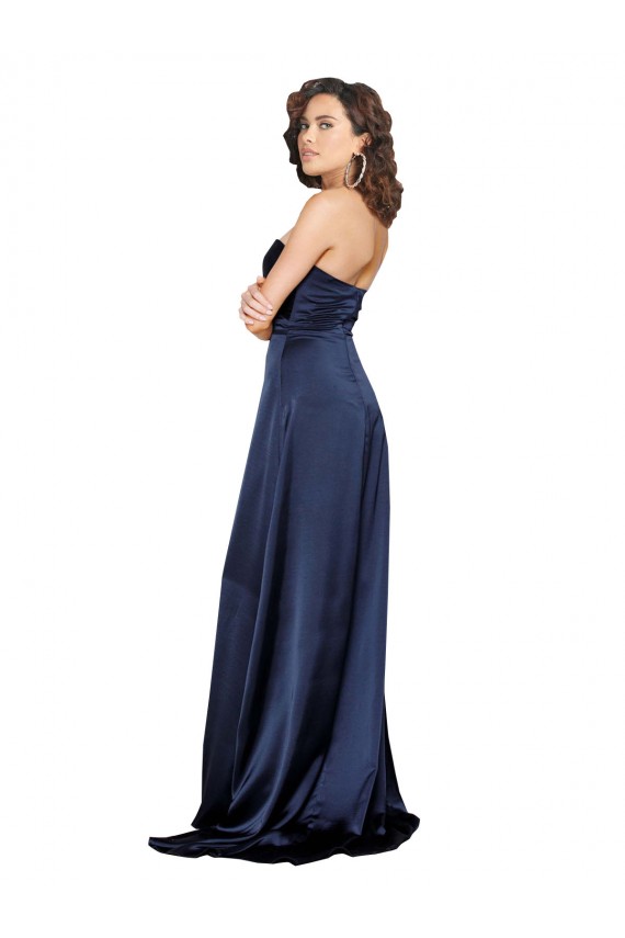 Purchase Long Sleeveless Sweetheart A-Line Silky Satin Sexy Evening Dress Canada
