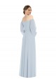 Purchase Long Puff Sleeves Off the Shoulder A-Line Soft Chiffon Evening Dress Canada
