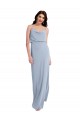 Purchase Long Sleeveless Spaghetti Straps Sheath Stretch Crepe V-Back Evening Dress Canada