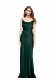 Purchase Long Sleeveless Cowl Neck Sheath Stretch Satin Evening Gown Canada