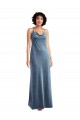 Purchase Long Sleeveless Cowl Neck Sheath Stretch Velvet Maxi Evening Dress Canada