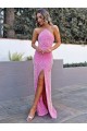 Purchase Long Sleeveless Halter Neck Sheath Velvet Sequin Evening Dress Canada