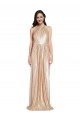 Purchase Long Sleeveless Halter Neck Sheath Sequin Evening Dress Canada