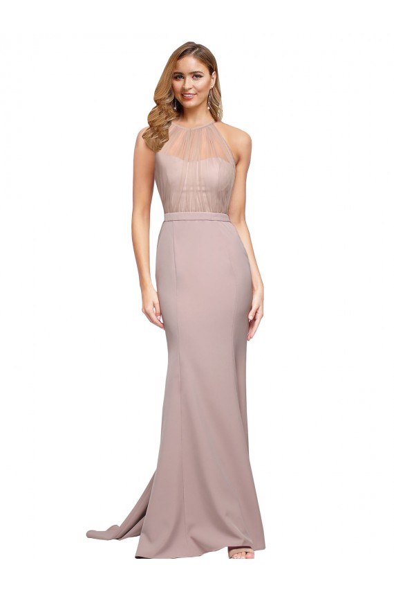 Purchase Sweep Train Sleeveless Sweetheart Sheath Stretch Crepe Evening Dress Canada
