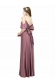 Purchase Long Cold Shoulder Off the Shoulder Sheath Silky Satin Evening Dress Canada