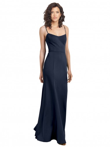 Purchase Long Sleeveless High Neck Sheath Stretch Crepe Low Back Evening Dress Canada