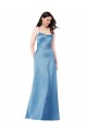 Purchase Long Sleeveless Spaghetti Straps Sheath Satin Evening Dress Canada