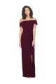 Purchase Long Sleeveless Off the Shoulder Sheath Stretch Crepe Evening Dress Canada