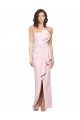 Purchase Long Sleeveless Strapless Sheath Stretch Crepe Pink Evening Dress Canada