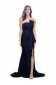 Purchase Sweep Train Sleeveless Strapless Sheath Stretch Crepe Formal Evening Dress Canada