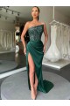 Purchase Sweep Train Sleeveless Strapless Sheath Velvet Sequin Evening Evening Dress Canada