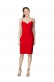 Purchase Cocktail Length Sleeveless Sweetheart Sheath Stretch Crepe Evening Dress Canada
