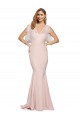 Purchase Long Sleeveless Sweetheart Sheath Stretch Crepe & Tulle Mauve Evening Dress Canada