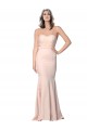 Purchase Long Sleeveless Sweetheart Sheath Stretch Crepe & Tulle Nude Evening Dress Canada