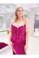 Purchase Sweep Train Sleeveless Sweetheart Velvet Sequin Evening Dress Canada