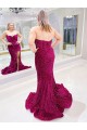 Purchase Sweep Train Sleeveless Sweetheart Velvet Sequin Evening Dress Canada