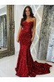 Purchase Court Train Sleeveless Sweetheart Sheath Velvet Sequin Evening Dress Canada