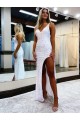 Purchase Long Sleeveless V-Neck Sheath Velvet Sequin Evening Dress Canada