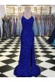 Purchase Sweep Train Sleeveless V-Neck Sheath Velvet Sequin Evening Dress Canada